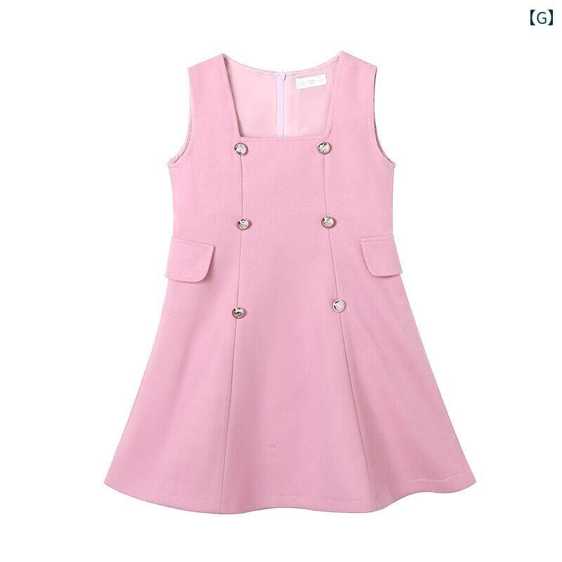 女の子 春秋 ドレス 韓国 ウール セット 子供 キッズ チェック ガーリー 西洋 プリンセス お嬢様 レース 襟 フレア スカート ベスト ワンピース お上品 幼稚園 お遊戯会 お茶会 お友達