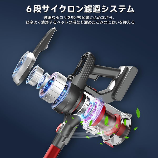 Qoo10] Hearten 掃除機 コードレス【超軽