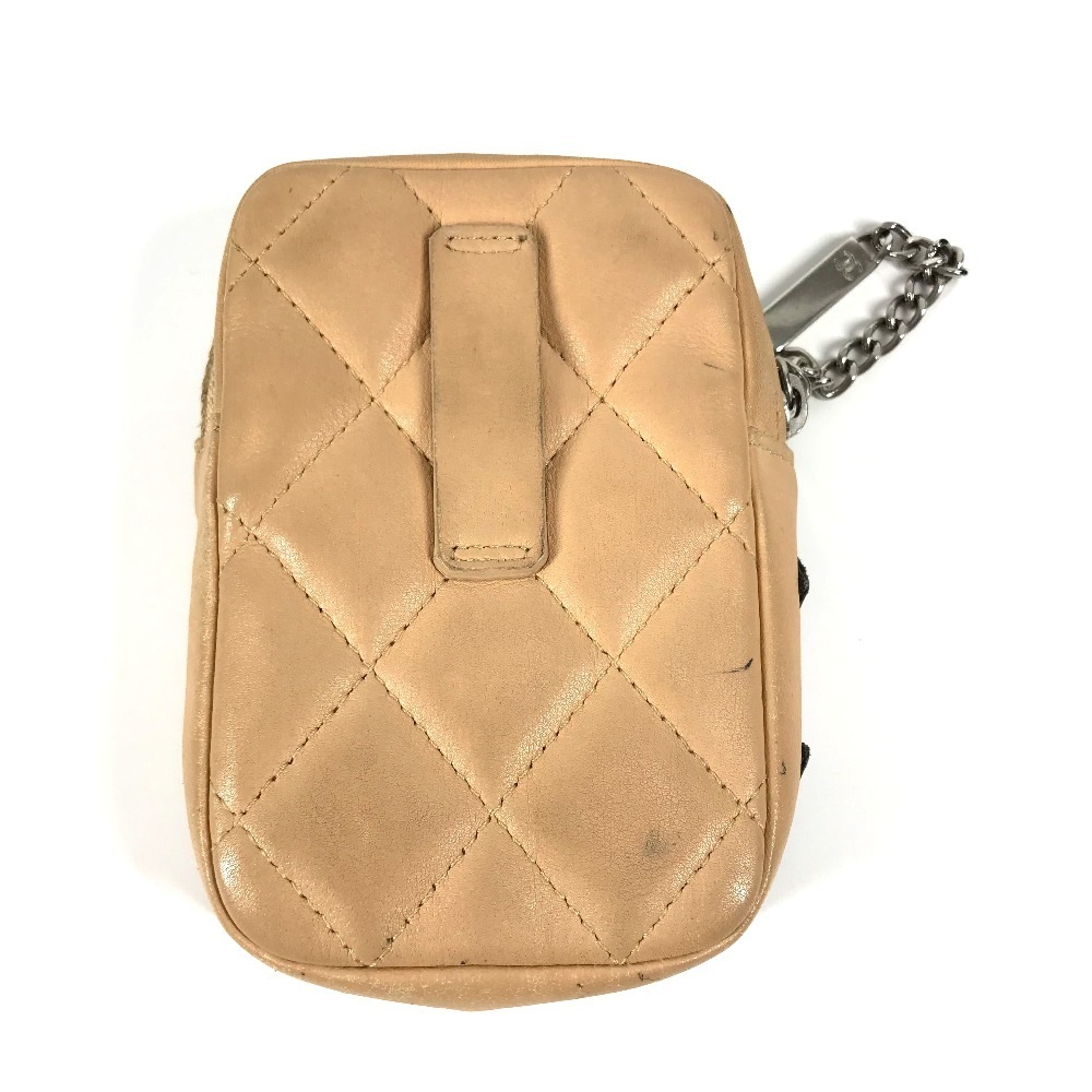 シガレットケース A26732 CC ココマーク ロゴ カンボンライン タバコケース ポーチ レザー ベージュ シガレットケース A26732 CC ココマーク ロゴ カンボンライン タバコケース ポーチ レザー ベージュ