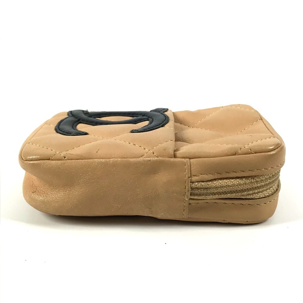 シガレットケース A26732 CC ココマーク ロゴ カンボンライン タバコケース ポーチ レザー ベージュ シガレットケース A26732 CC ココマーク ロゴ カンボンライン タバコケース ポーチ レザー ベージュ