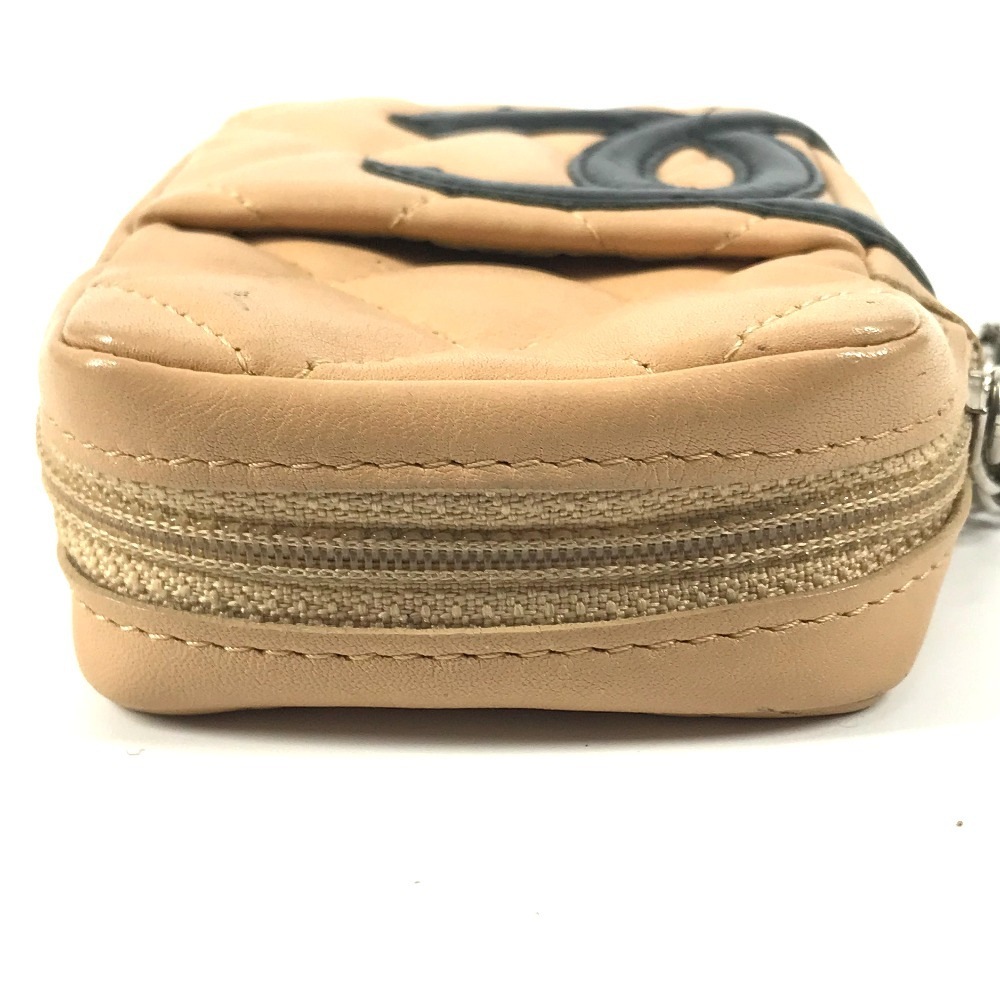 シガレットケース A26732 CC ココマーク ロゴ カンボンライン タバコケース ポーチ レザー ベージュ シガレットケース A26732 CC ココマーク ロゴ カンボンライン タバコケース ポーチ レザー ベージュ