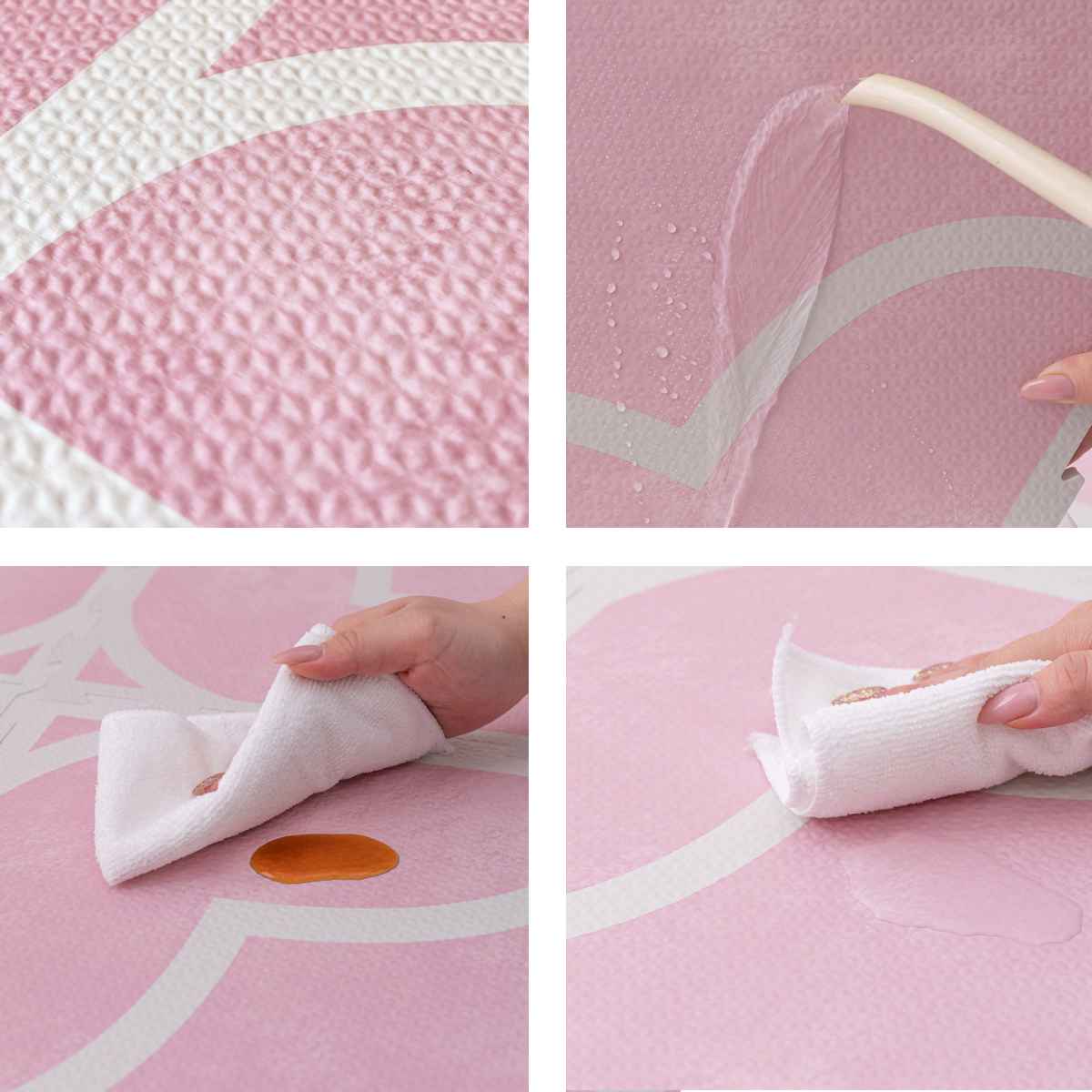 ラグ 60x60cm レトロデザインのジョイントマット キュロス 9枚組