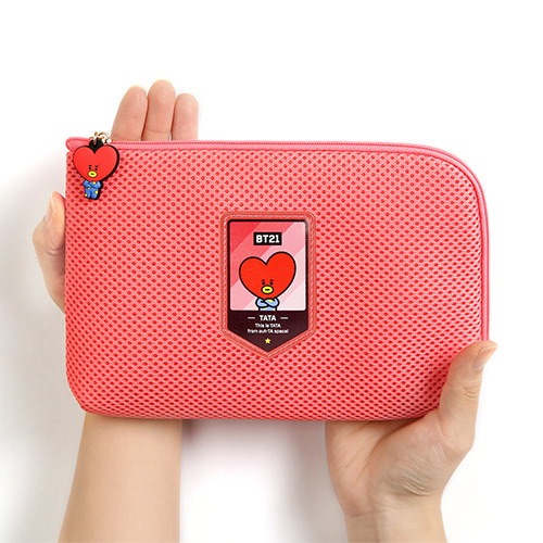 Qoo10] BT21 BT21 エアーメッシュ ケーブルポーチ