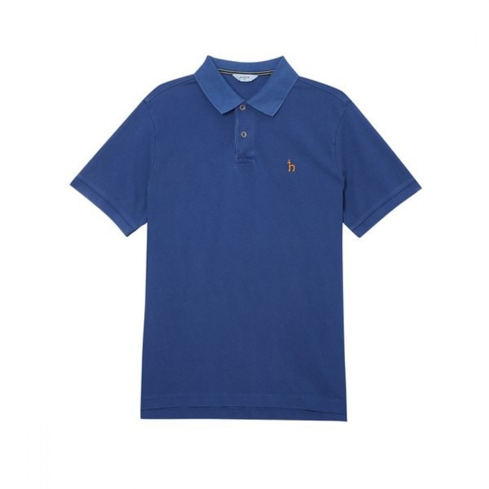 [24SS] [ガーメント染料] ブルーショートスリーブピケTシャツHZTS4B405B2