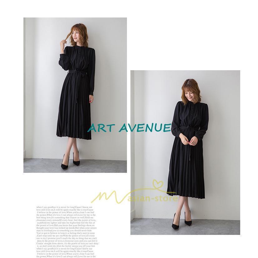 ワンピース プリーツワンピース 長袖 落ち感 さらさらと 揺れる 卒業式 入学式 30代 40代 リボン付き 無地大人 ドレス 二次会 OL 宴会 黒 フレア ワンピース プリーツワンピース 長袖 落ち感 さらさらと 揺れる 卒業式 入学式 30代 40代 リボン付き 無地大人 ドレス 二次会 OL 宴会 黒 フレア