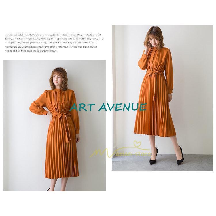 ワンピース プリーツワンピース 長袖 落ち感 さらさらと 揺れる 卒業式 入学式 30代 40代 リボン付き 無地大人 ドレス 二次会 OL 宴会 黒 フレア ワンピース プリーツワンピース 長袖 落ち感 さらさらと 揺れる 卒業式 入学式 30代 40代 リボン付き 無地大人 ドレス 二次会 OL 宴会 黒 フレア