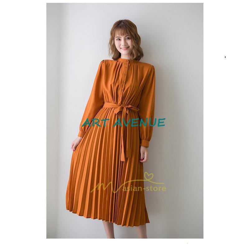 ワンピース プリーツワンピース 長袖 落ち感 さらさらと 揺れる 卒業式 入学式 30代 40代 リボン付き 無地大人 ドレス 二次会 OL 宴会 黒 フレア ワンピース プリーツワンピース 長袖 落ち感 さらさらと 揺れる 卒業式 入学式 30代 40代 リボン付き 無地大人 ドレス 二次会 OL 宴会 黒 フレア