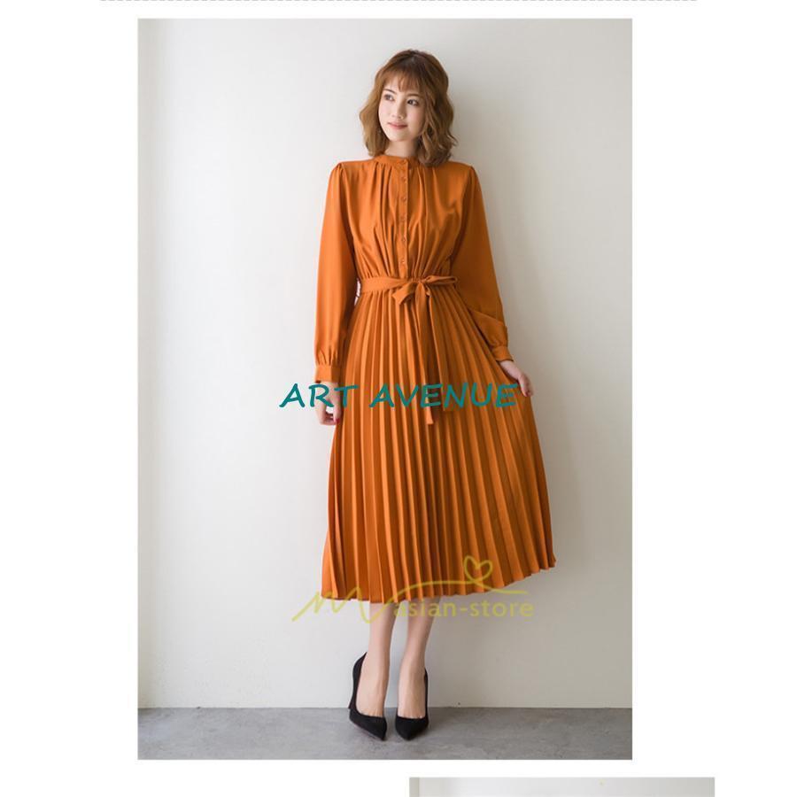 ワンピース プリーツワンピース 長袖 落ち感 さらさらと 揺れる 卒業式 入学式 30代 40代 リボン付き 無地大人 ドレス 二次会 OL 宴会 黒 フレア ワンピース プリーツワンピース 長袖 落ち感 さらさらと 揺れる 卒業式 入学式 30代 40代 リボン付き 無地大人 ドレス 二次会 OL 宴会 黒 フレア