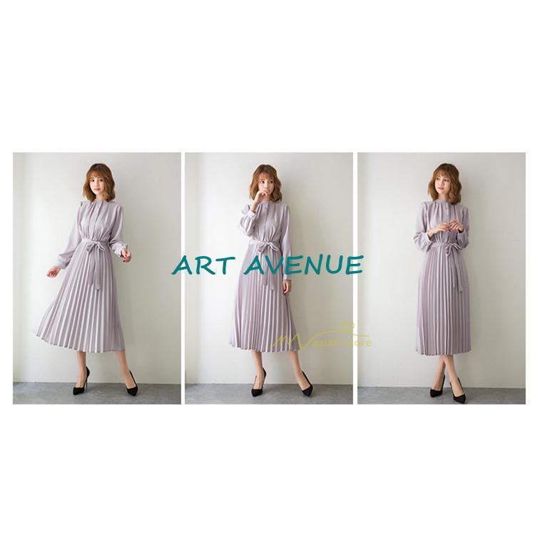 ワンピース プリーツワンピース 長袖 落ち感 さらさらと 揺れる 卒業式 入学式 30代 40代 リボン付き 無地大人 ドレス 二次会 OL 宴会 黒 フレア ワンピース プリーツワンピース 長袖 落ち感 さらさらと 揺れる 卒業式 入学式 30代 40代 リボン付き 無地大人 ドレス 二次会 OL 宴会 黒 フレア