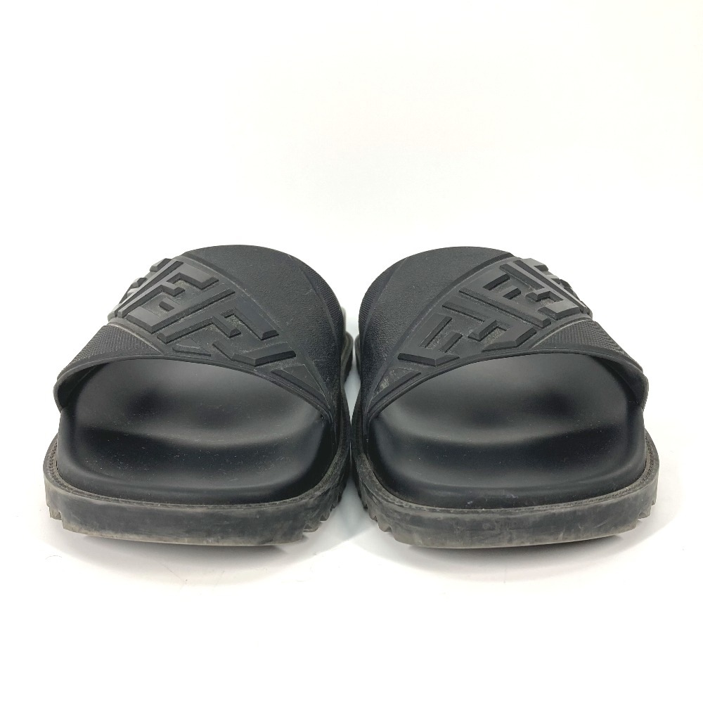 サンダル 7X1377 ロゴ プールサンダル シャワーサンダル シューズ 靴 フラット ラバー ブラック