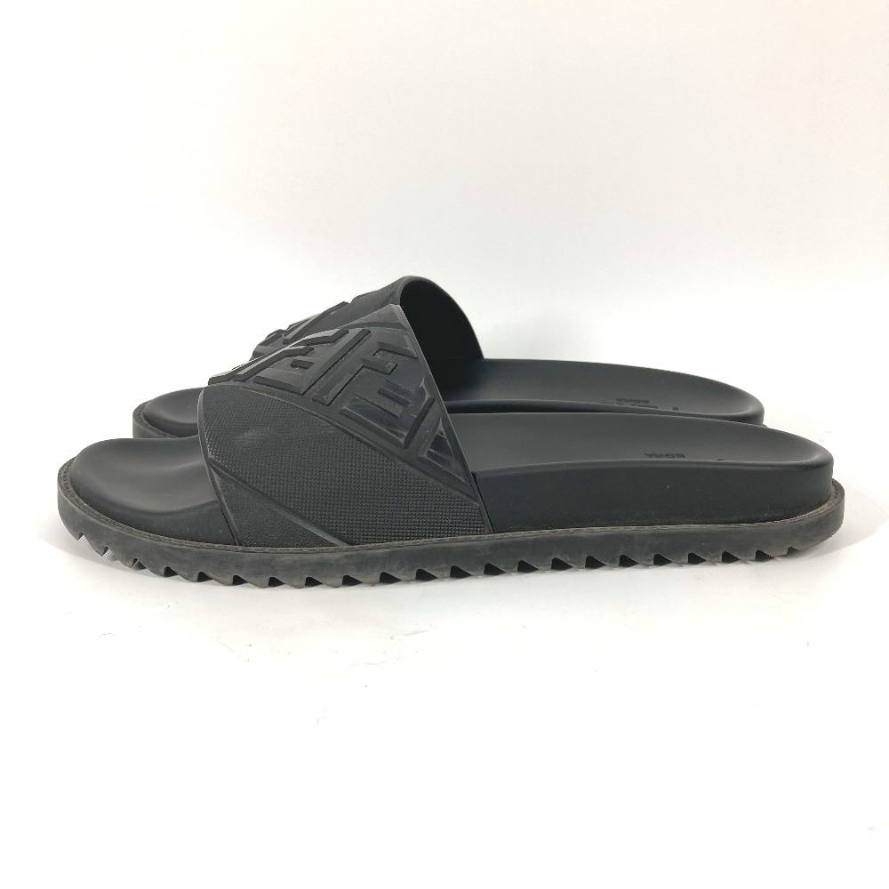サンダル 7X1377 ロゴ プールサンダル シャワーサンダル シューズ 靴 フラット ラバー ブラック