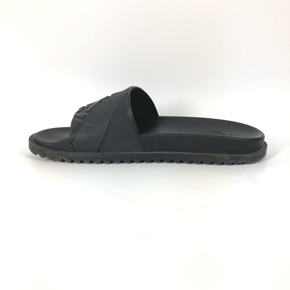 サンダル 7X1377 ロゴ プールサンダル シャワーサンダル シューズ 靴 フラット ラバー ブラック