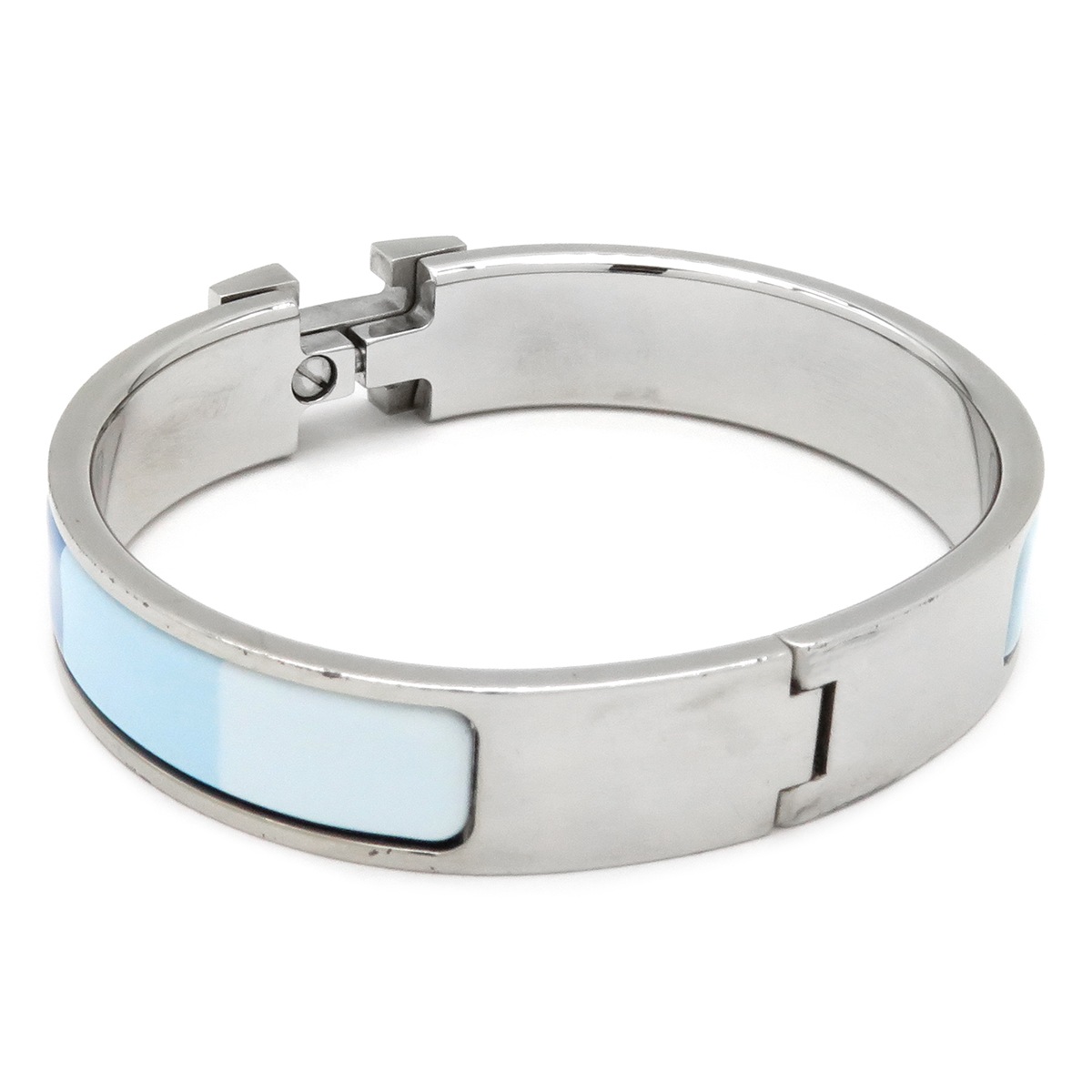 エルメス HERMES ブレスレット クリックH PM メタル エナメル ブルー×シルバー シルバー金具 Hブレス クリッククラック 青 水色 【中古】 エルメス HERMES ブレスレット クリックH PM メタル エナメル ブルー×シルバー シルバー金具 Hブレス クリッククラック 青 水色 【中古】