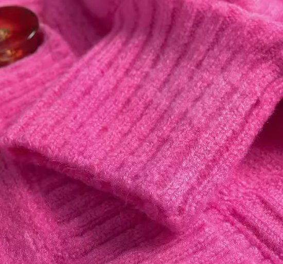 ニットカーディガン レディース カーディガン ニット セーター トップス Ｖネック 羽織 フロントボタン ショート丈 ボリューム袖 シンプル 無地 カジュアル お出かけ おしゃれ 秋冬 ファッション