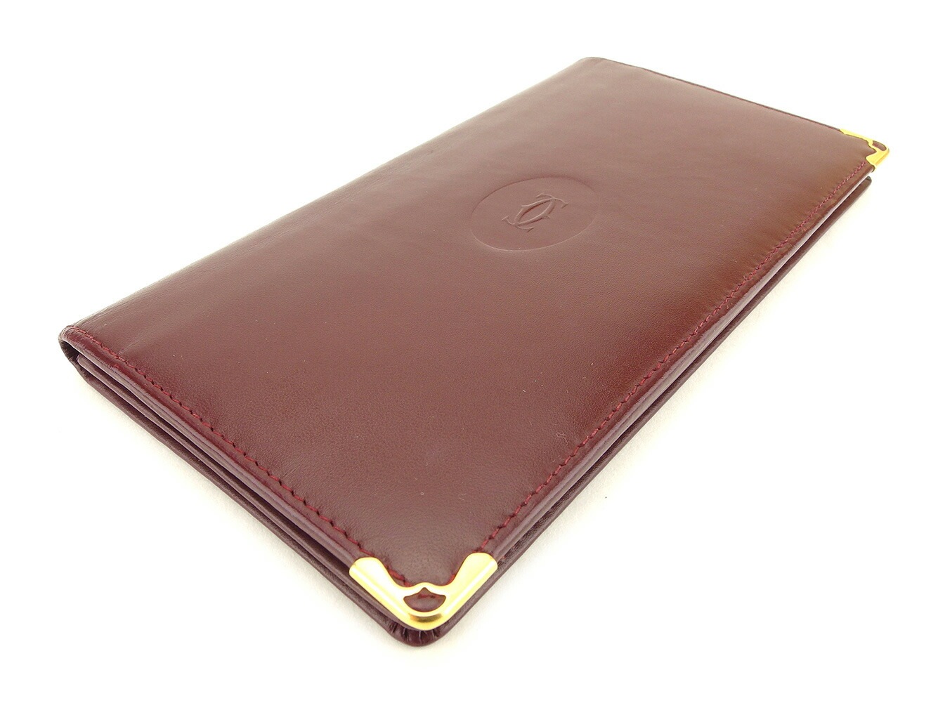 長札入れ 長財布 マストライン ボルドー 中古