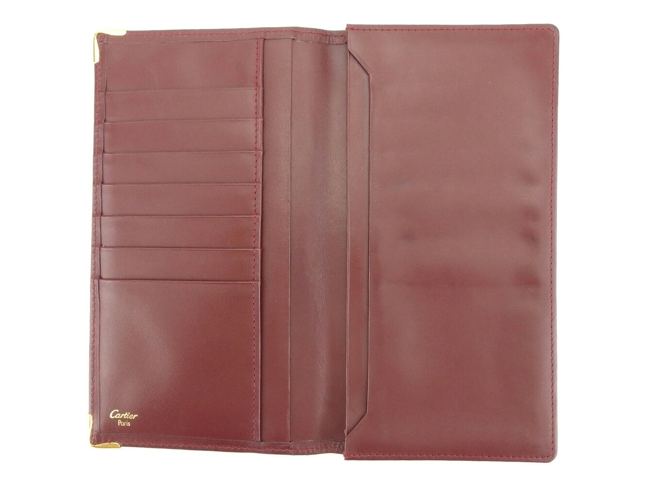 長札入れ 長財布 マストライン ボルドー 中古