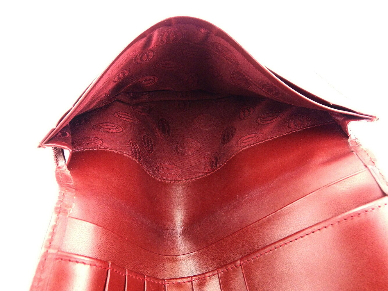 長札入れ 長財布 マストライン ボルドー 中古