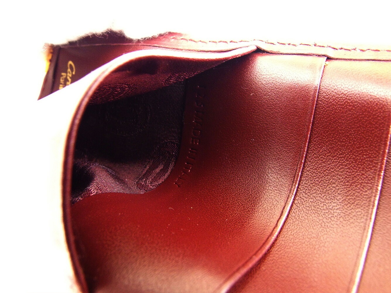 長札入れ 長財布 マストライン ボルドー 中古