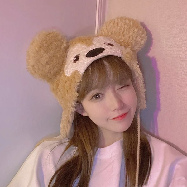 未着用 タグ付き Disney ダッフィー 耳付き キャップ 帽子