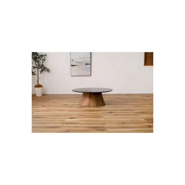 ラウンドテーブルL ブラック 約幅90cm 完成品