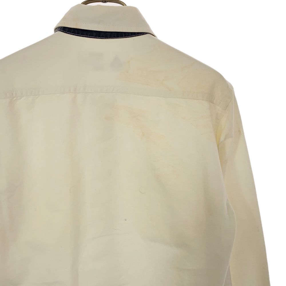 日本製 長袖 コットンシャツ S ホワイト系 メンズ 日本製 長袖 コットンシャツ S ホワイト系 メンズ