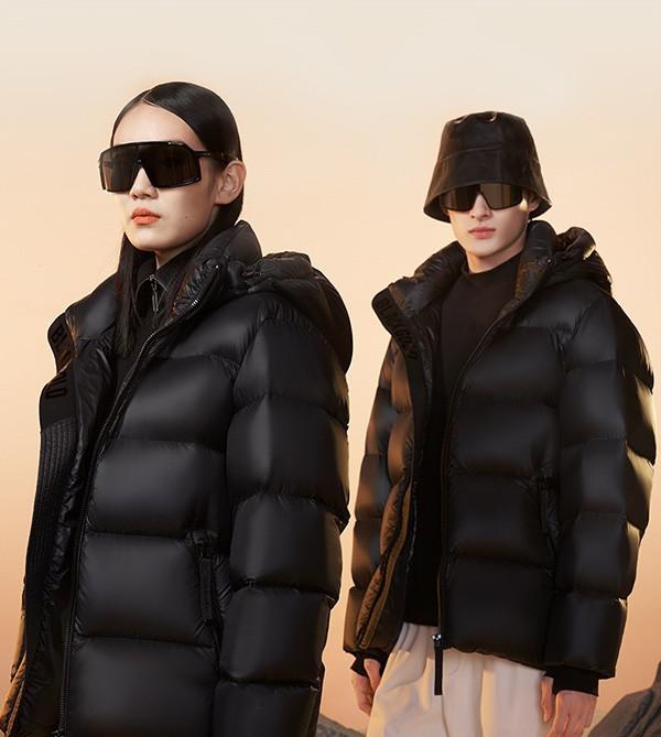 90%ガチョウダウン 極暖 ベンチコート ショート丈 フード付き 男女兼用