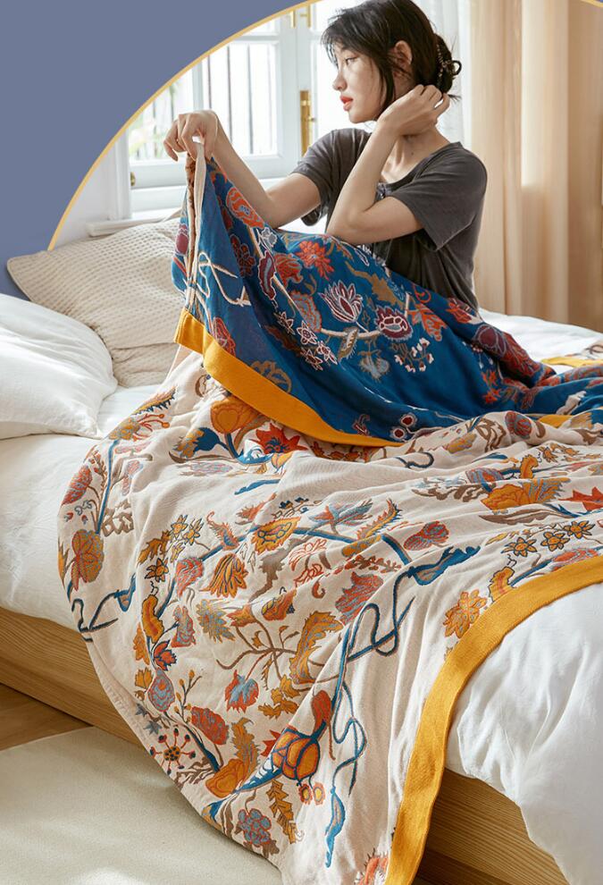 【限定SALE】ガーゼケット 花柄 シングルサイズ 150*200cm 夏掛け布団 通気 吸水 4重 綿100% ボヘミアン風 タオルケット 肌掛け 軽量 吸湿発散性 速乾 柔らか 安眠 快適 ベビー 【限定SALE】ガーゼケット 花柄 シングルサイズ 150*200cm 夏掛け布団 通気 吸水 4重 綿100% ボヘミアン風 タオルケット 肌掛け 軽量 吸湿発散性 速乾 柔らか 安眠 快適 ベビー