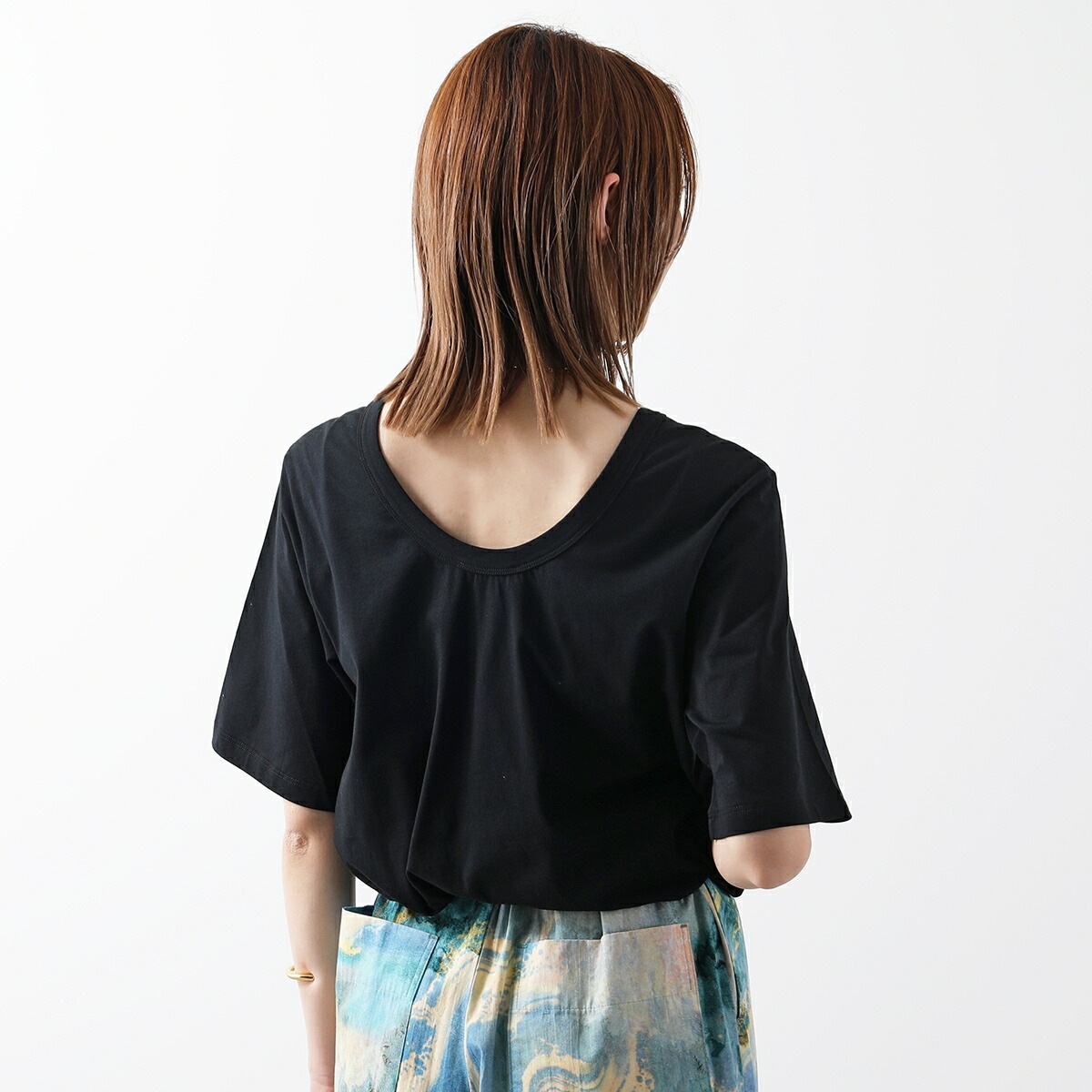 DEMYLEE デミリー カットソー JAYCEON TOP ジェイソン トップ WCS24001 Tシャツ 五分袖 半袖 クルーネック ショート丈 コットン カラー2色