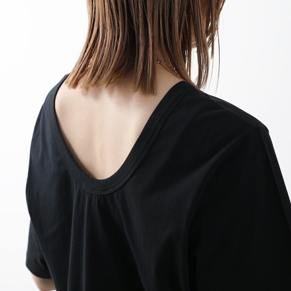 DEMYLEE デミリー カットソー JAYCEON TOP ジェイソン トップ WCS24001 Tシャツ 五分袖 半袖 クルーネック ショート丈 コットン カラー2色