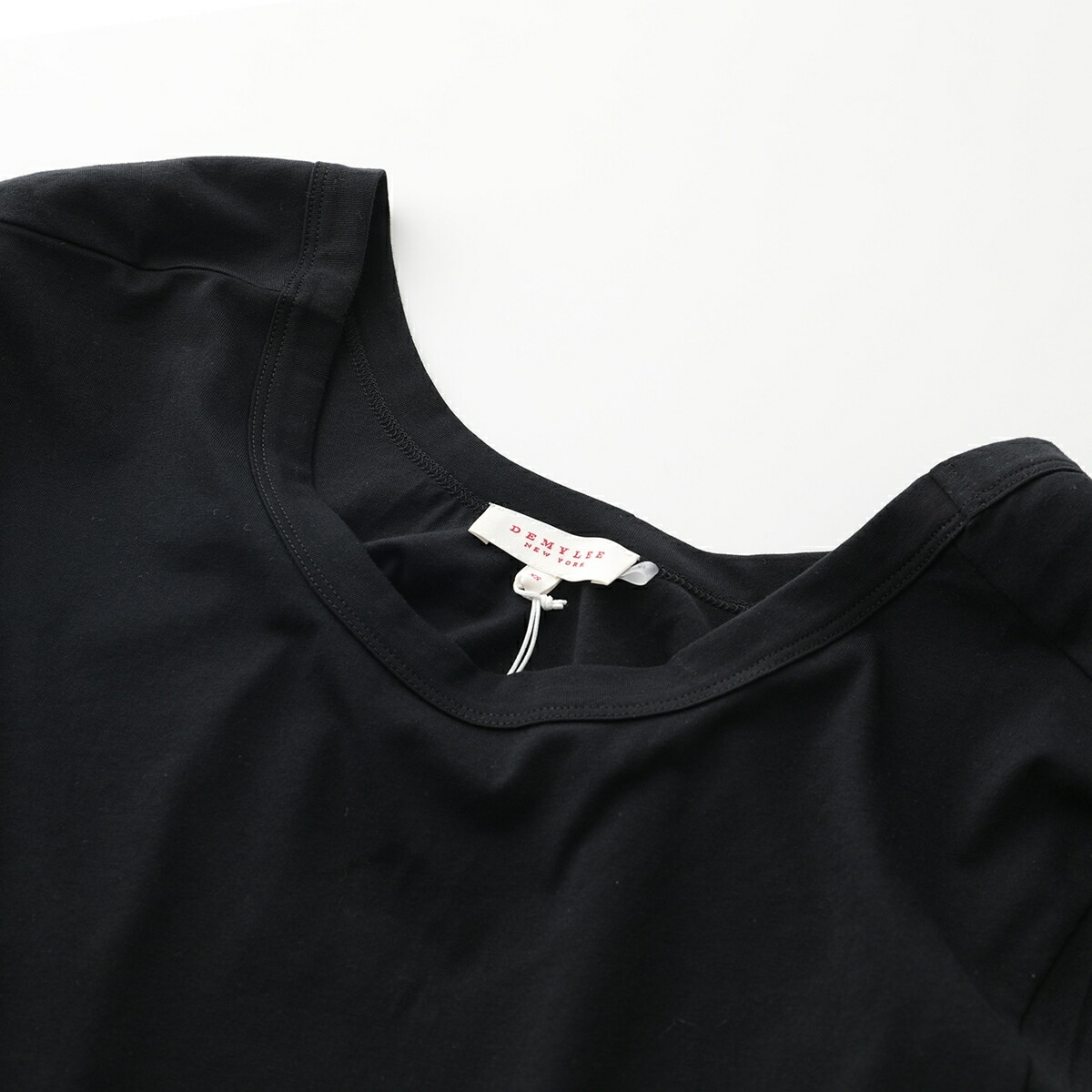 DEMYLEE デミリー カットソー JAYCEON TOP ジェイソン トップ WCS24001 Tシャツ 五分袖 半袖 クルーネック ショート丈 コットン カラー2色