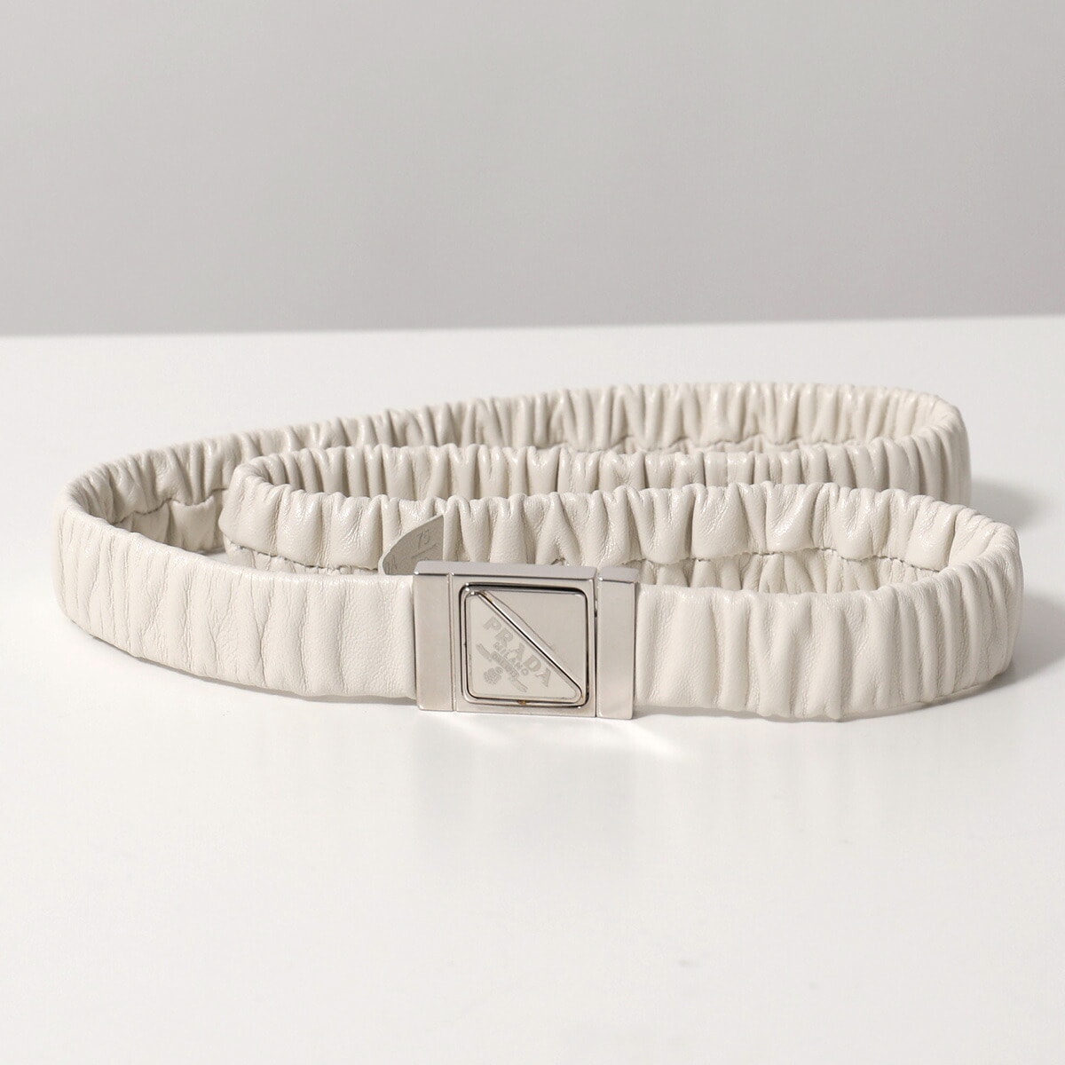 PRADA プラダ ベルト 1CC511 038 レディース レザー ナローベルト トライアングルロゴ カラー2色 1CC511_038_F0002