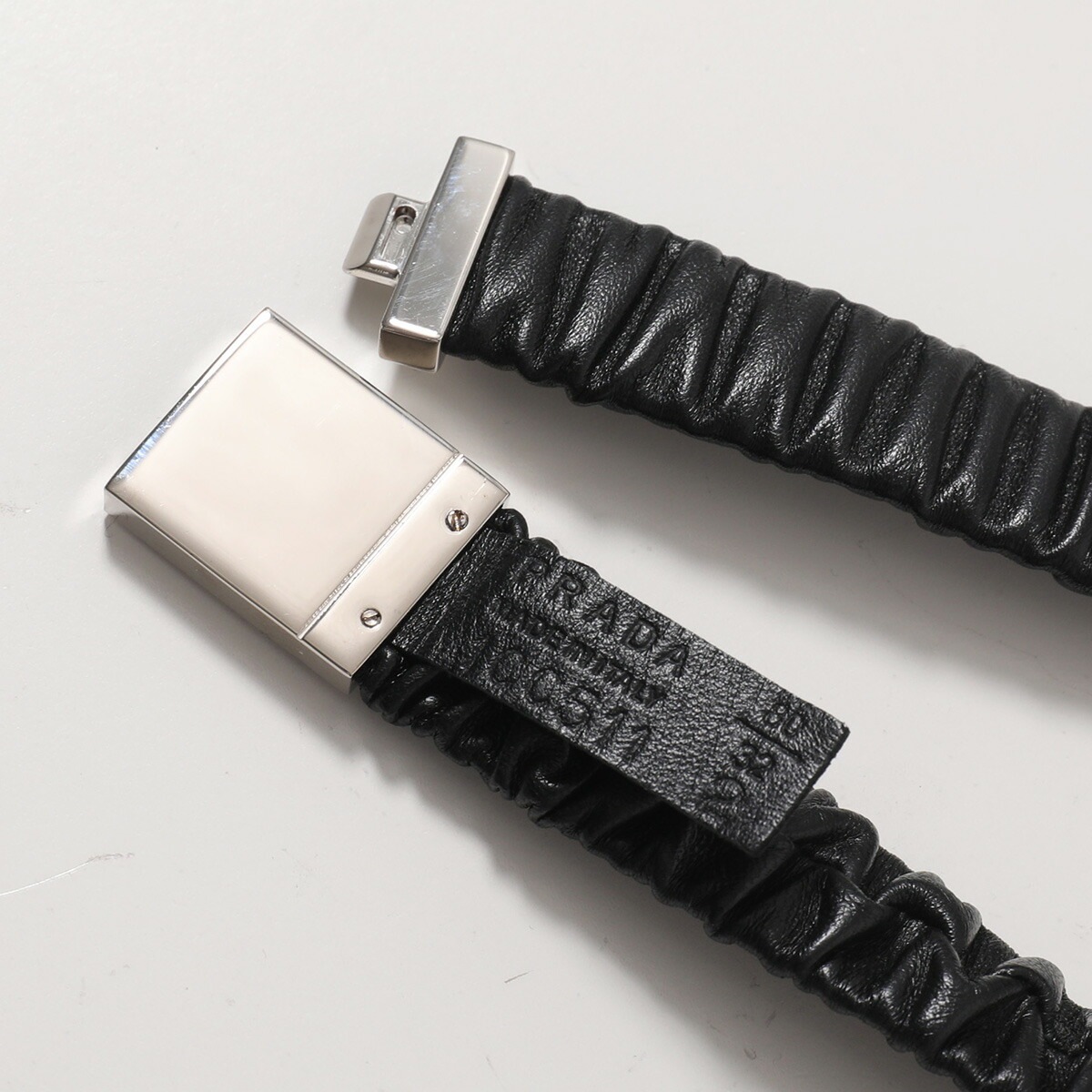 PRADA プラダ ベルト 1CC511 038 レディース レザー ナローベルト トライアングルロゴ カラー2色 1CC511_038_F0002