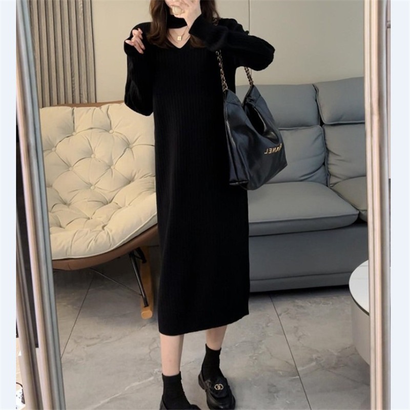 【1つ買うと10つ無料】高度な中空のvネックドレス2025秋の新年のサツコの気質織りスカート 【1つ買うと10つ無料】高度な中空のvネックドレス2025秋の新年のサツコの気質織りスカート