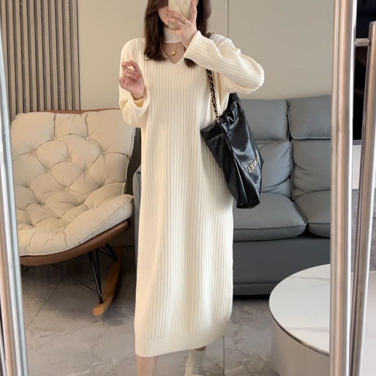 【1つ買うと10つ無料】高度な中空のvネックドレス2025秋の新年のサツコの気質織りスカート 【1つ買うと10つ無料】高度な中空のvネックドレス2025秋の新年のサツコの気質織りスカート