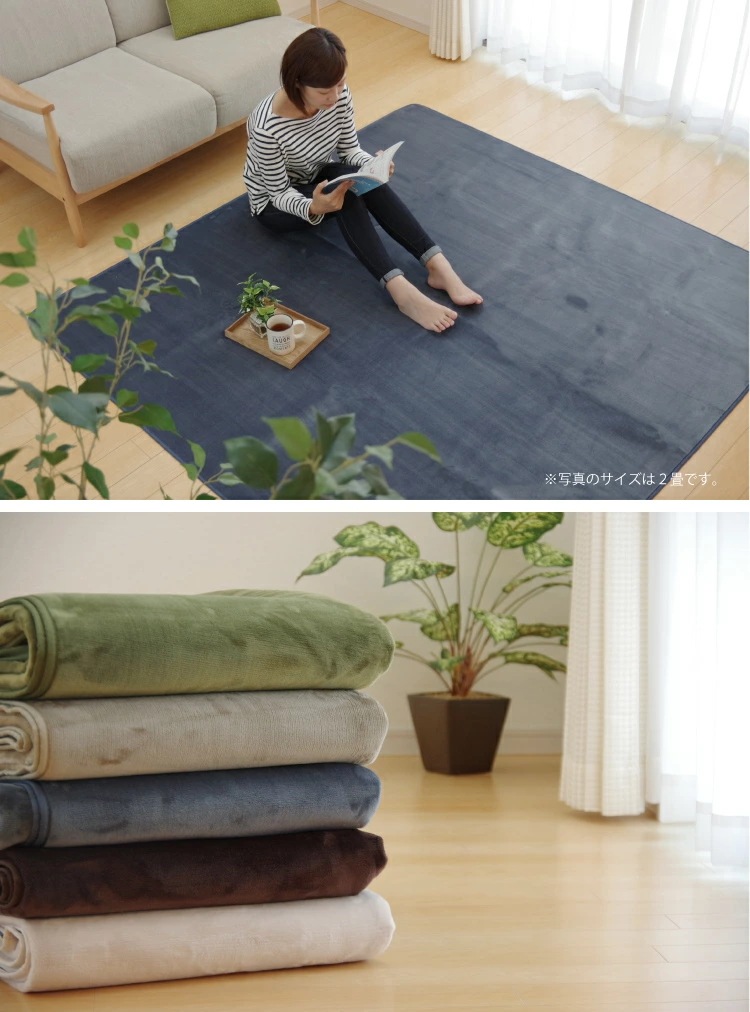 ラグ カーペット 3畳 洗える 抗菌 防臭 無地 『リーマ』 約200×250cm （ホットカーペット対応）【 カーペット ホットカーペットカバー対応 3畳 】LF695B02b00