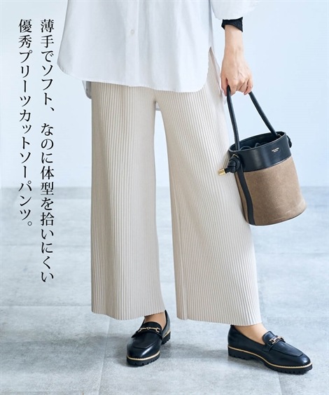 その他パンツ やわらかカットソープリーツパンツ OtonaSMILE