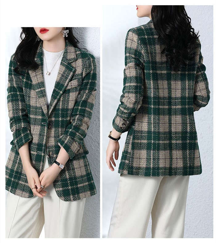 テーラードジャケット レディース スーツ 春秋 チェック柄ジャケット コート スーツジャケット トップス 長袖 アウター 着痩せ お洒落 通勤 OL ビジネス 大人 ファッション 上品 30代 40代