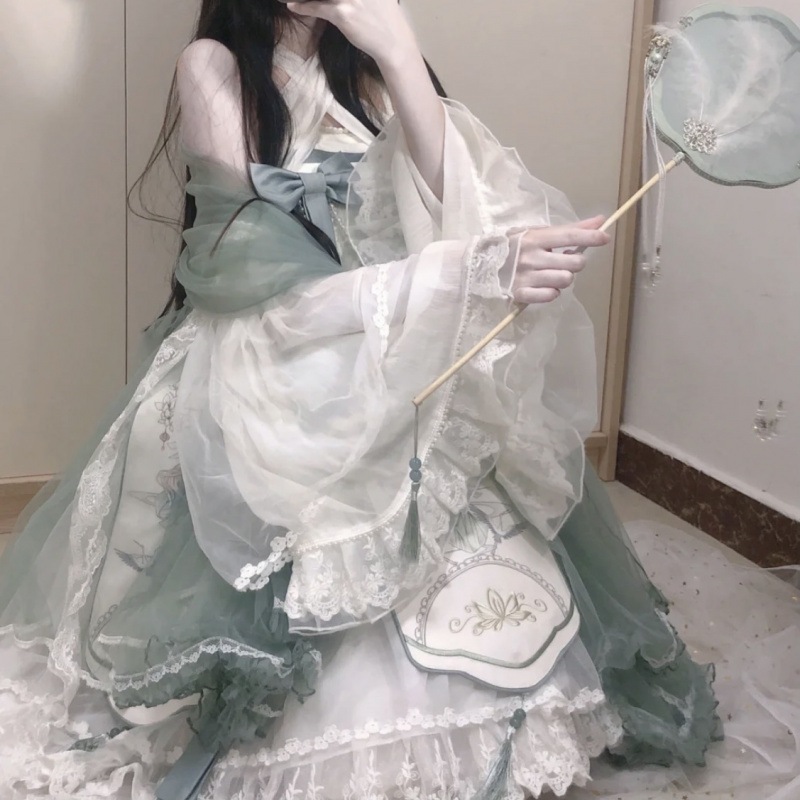 ユニコーンウィング薬剤師章中国風ロリータドレスJSKスイートデイリーライトロー ユニコーンウィング薬剤師章中国風ロリータドレスJSKスイートデイリーライトロー