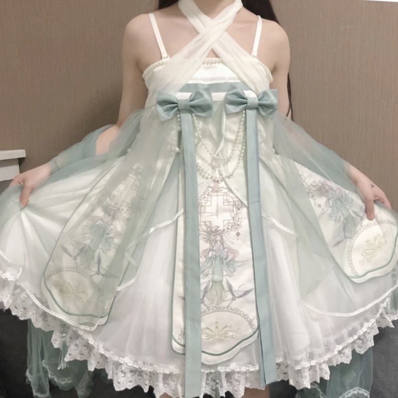 ユニコーンウィング薬剤師章中国風ロリータドレスJSKスイートデイリーライトロー ユニコーンウィング薬剤師章中国風ロリータドレスJSKスイートデイリーライトロー