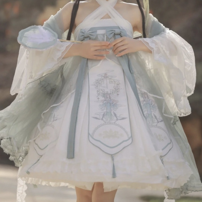 ユニコーンウィング薬剤師章中国風ロリータドレスJSKスイートデイリーライトロー ユニコーンウィング薬剤師章中国風ロリータドレスJSKスイートデイリーライトロー