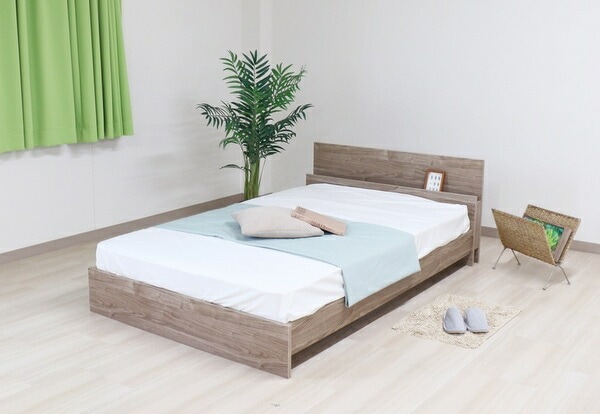 ベッド シングル 約幅106cm ヴィンテージナチュラル フレームのみ コンセント 宮付き bred-cabinet 組立式 マットレス別売 ベッド シングル 約幅106cm ヴィンテージナチュラル フレームのみ コンセント 宮付き bred-cabinet 組立式 マットレス別売