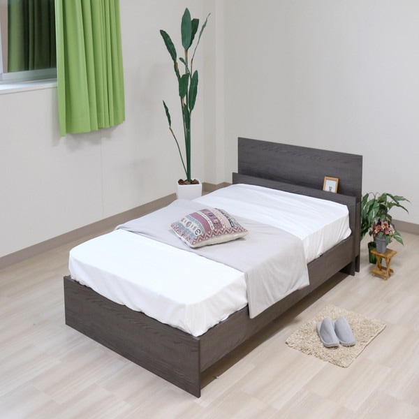 ベッド シングル 約幅106cm ヴィンテージナチュラル フレームのみ コンセント 宮付き bred-cabinet 組立式 マットレス別売 ベッド シングル 約幅106cm ヴィンテージナチュラル フレームのみ コンセント 宮付き bred-cabinet 組立式 マットレス別売