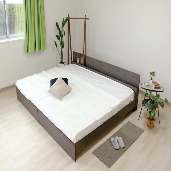 ベッド シングル 約幅106cm ヴィンテージナチュラル フレームのみ コンセント 宮付き bred-cabinet 組立式 マットレス別売 ベッド シングル 約幅106cm ヴィンテージナチュラル フレームのみ コンセント 宮付き bred-cabinet 組立式 マットレス別売