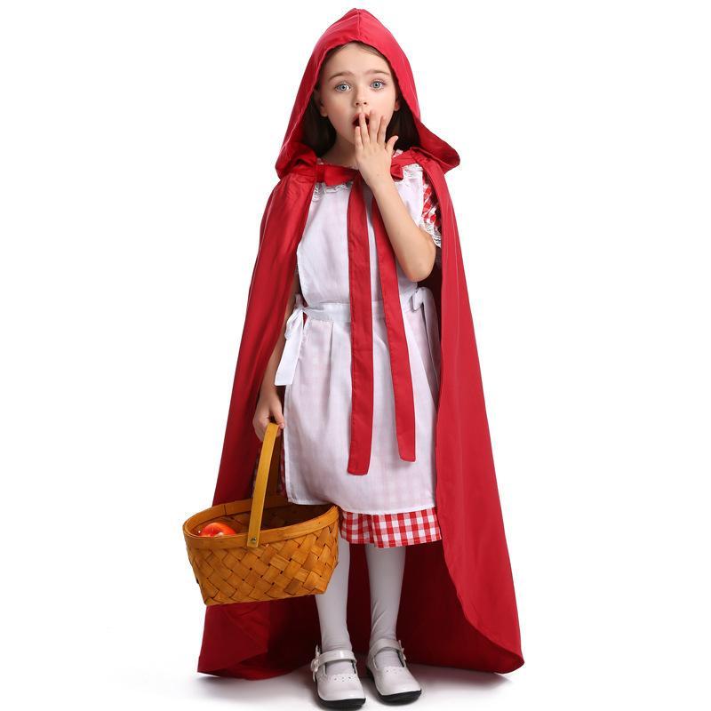 ハロウィン 衣装 コスプレ服 キッズ メイド コスプレ 赤ずきんちゃん衣装 コスチューム 赤頭巾マント こども 子供 子ども 仮装 パーティー イベント 童話 女の子