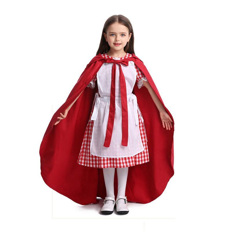 ハロウィン 衣装 コスプレ服 キッズ メイド コスプレ 赤ずきんちゃん衣装 コスチューム 赤頭巾マント こども 子供 子ども 仮装 パーティー イベント 童話 女の子