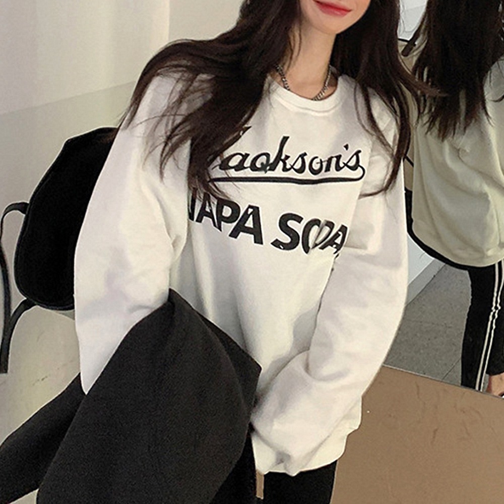 国内即納 トレーナー レディース 長袖 ロゴ 韓国