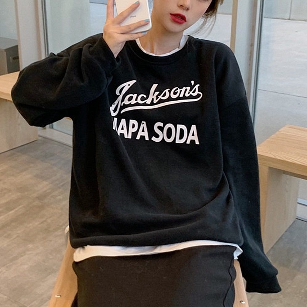 国内即納 トレーナー レディース 長袖 ロゴ 韓国