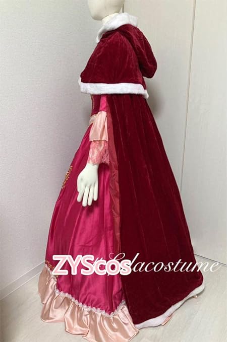 ベル 美女と野獣愛の芽生え 仮装ドレスシークレットハニー ケープも付き/コスプレ衣装 二次会 演出ハロウィン かくさん お盆 プレゼント 祭り 祝日贈り物 コスチューム ク