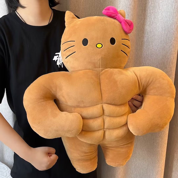 Qoo10] サンリオ 腹筋キティちゃん 大きいサイズ ぬいぐる