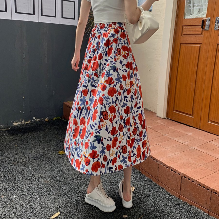 花柄スカート レディース ハイウエスト バレンタイン プレゼント 花柄スカート レディース ハイウエスト バレンタイン プレゼント